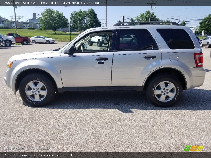 Brilliant Silver Metallic / Charcoal 2009 Ford Escape XLT 4WD