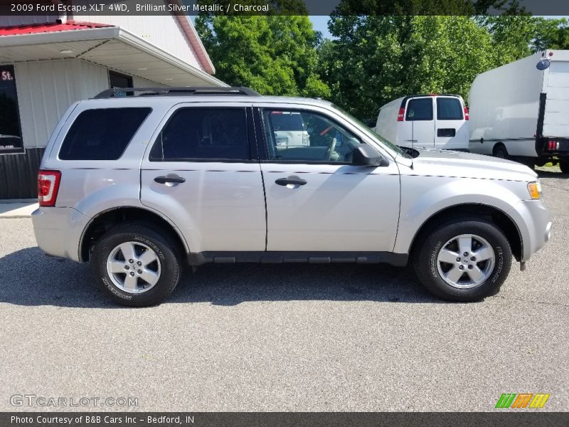 Brilliant Silver Metallic / Charcoal 2009 Ford Escape XLT 4WD