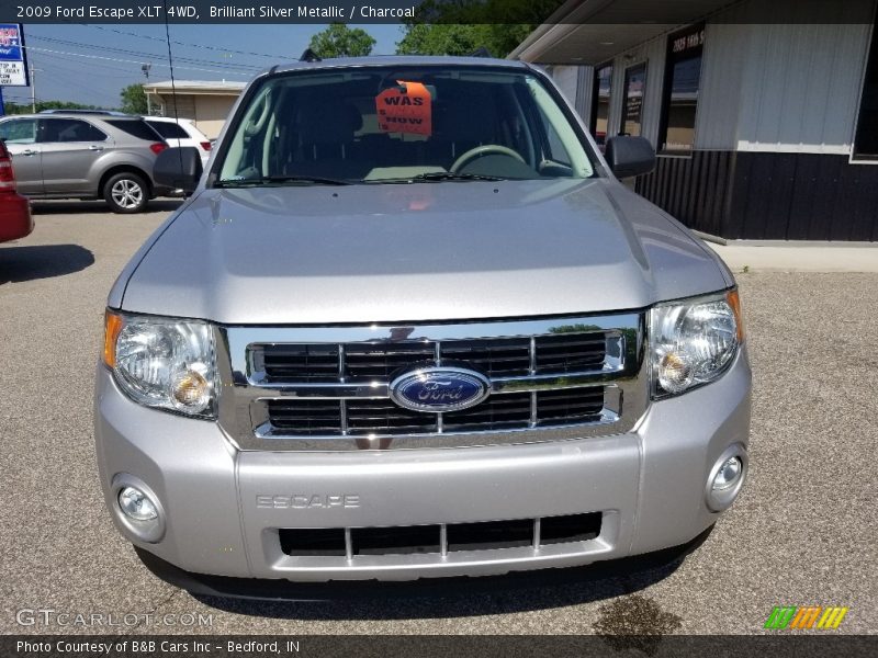 Brilliant Silver Metallic / Charcoal 2009 Ford Escape XLT 4WD