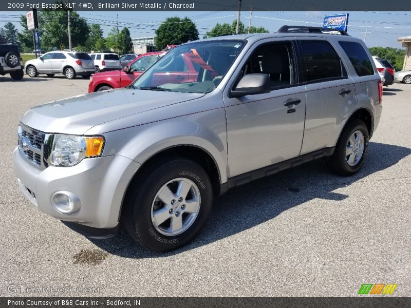 Brilliant Silver Metallic / Charcoal 2009 Ford Escape XLT 4WD