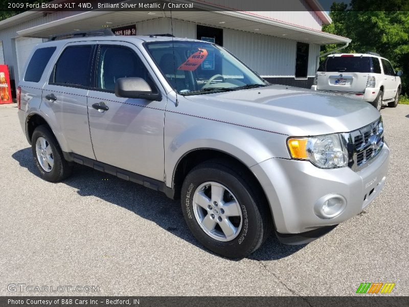 Brilliant Silver Metallic / Charcoal 2009 Ford Escape XLT 4WD