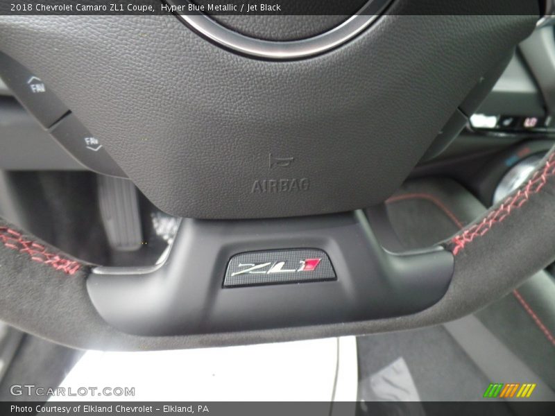Hyper Blue Metallic / Jet Black 2018 Chevrolet Camaro ZL1 Coupe