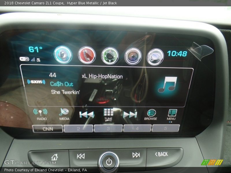 Hyper Blue Metallic / Jet Black 2018 Chevrolet Camaro ZL1 Coupe