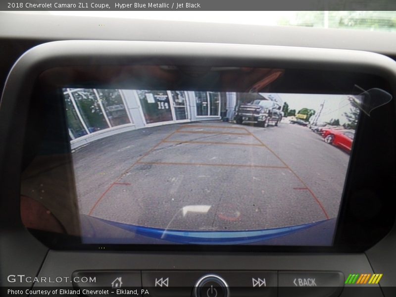 Hyper Blue Metallic / Jet Black 2018 Chevrolet Camaro ZL1 Coupe