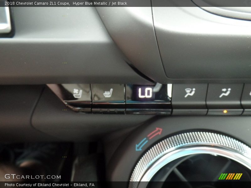 Hyper Blue Metallic / Jet Black 2018 Chevrolet Camaro ZL1 Coupe