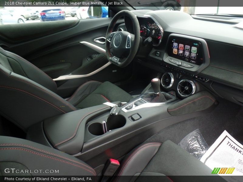 Hyper Blue Metallic / Jet Black 2018 Chevrolet Camaro ZL1 Coupe