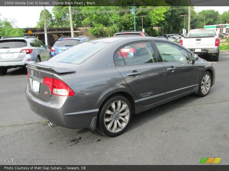 Crystal Black Pearl / Black 2009 Honda Civic Si Sedan