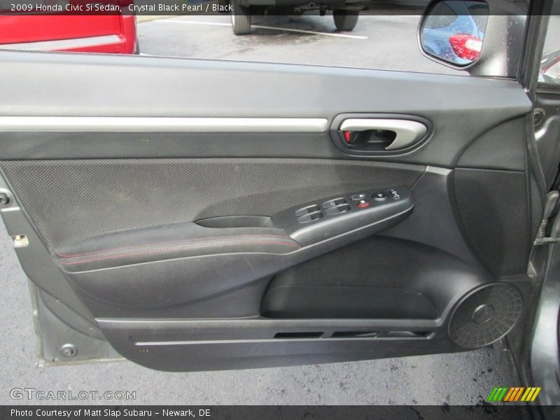 Crystal Black Pearl / Black 2009 Honda Civic Si Sedan