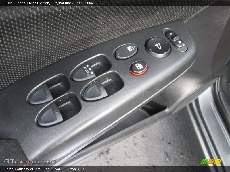 Crystal Black Pearl / Black 2009 Honda Civic Si Sedan
