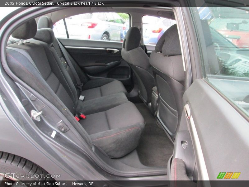 Crystal Black Pearl / Black 2009 Honda Civic Si Sedan
