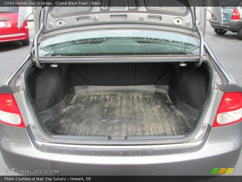 Crystal Black Pearl / Black 2009 Honda Civic Si Sedan