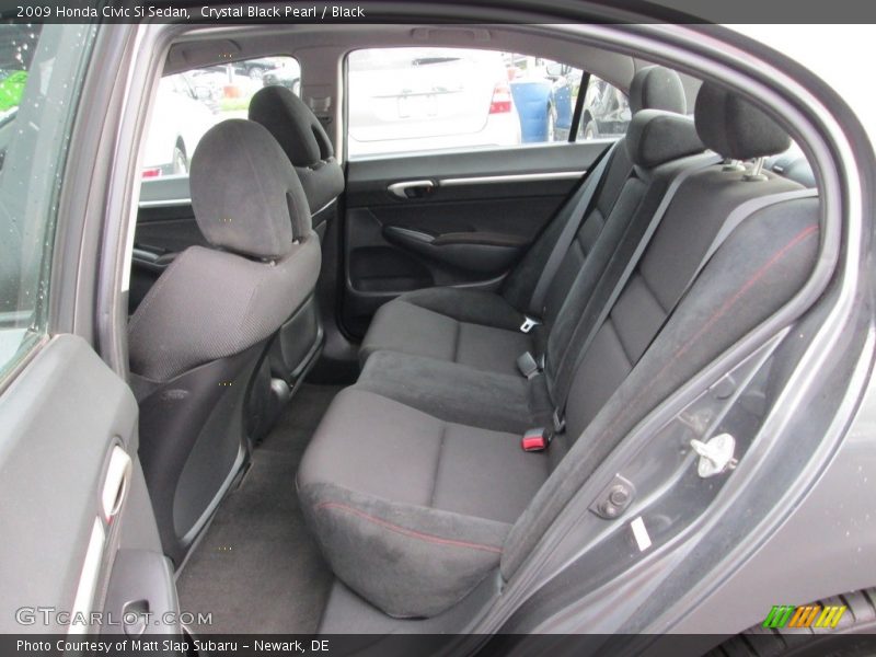 Crystal Black Pearl / Black 2009 Honda Civic Si Sedan