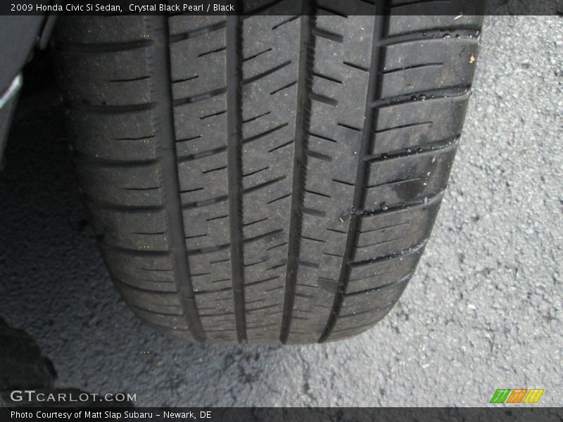 Crystal Black Pearl / Black 2009 Honda Civic Si Sedan