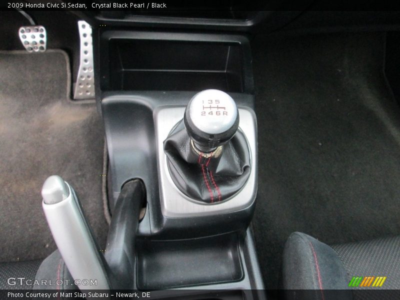 Crystal Black Pearl / Black 2009 Honda Civic Si Sedan