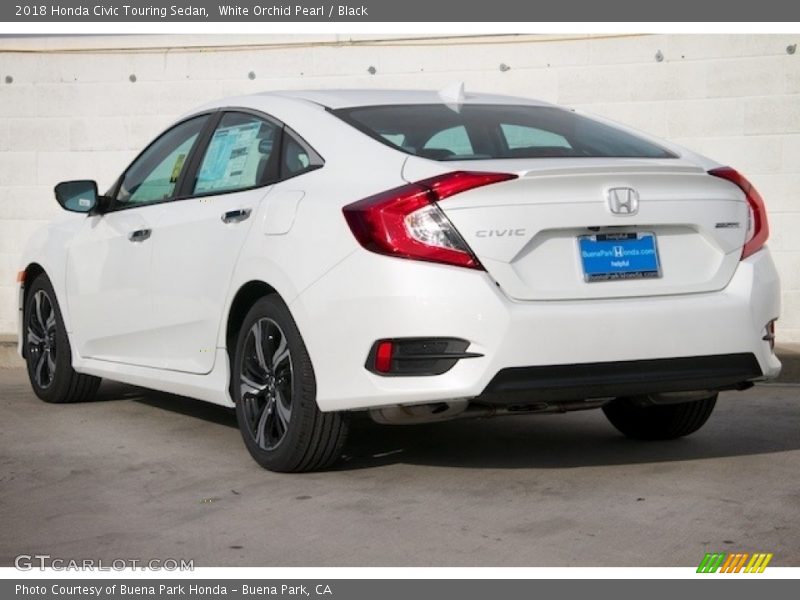 White Orchid Pearl / Black 2018 Honda Civic Touring Sedan