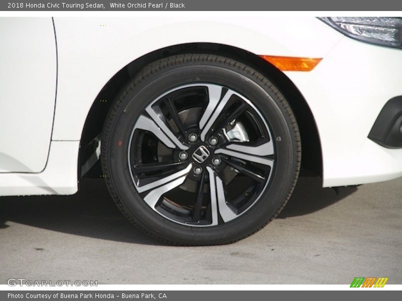 White Orchid Pearl / Black 2018 Honda Civic Touring Sedan
