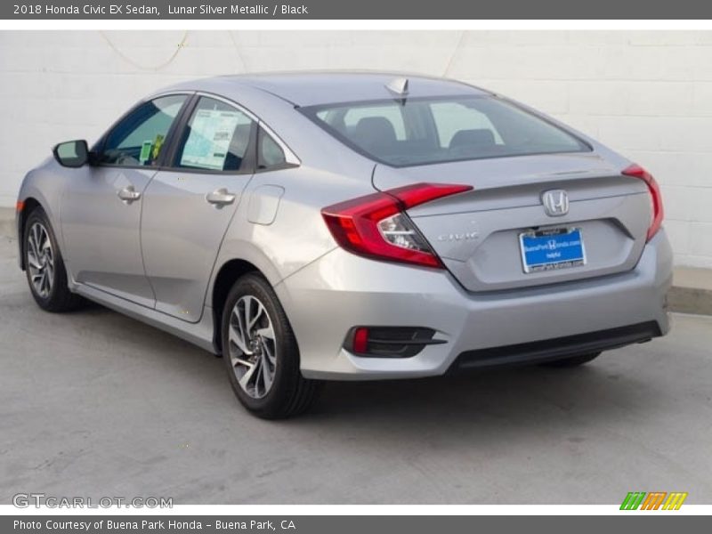 Lunar Silver Metallic / Black 2018 Honda Civic EX Sedan
