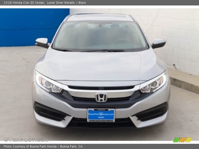 Lunar Silver Metallic / Black 2018 Honda Civic EX Sedan