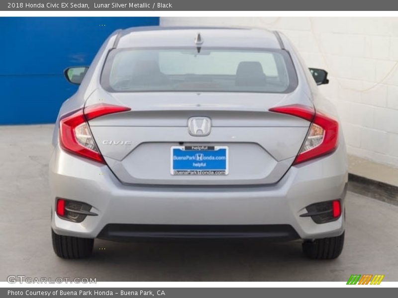 Lunar Silver Metallic / Black 2018 Honda Civic EX Sedan