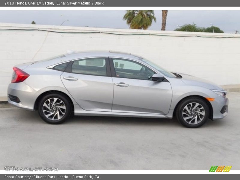 Lunar Silver Metallic / Black 2018 Honda Civic EX Sedan