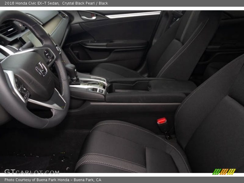 Crystal Black Pearl / Black 2018 Honda Civic EX-T Sedan