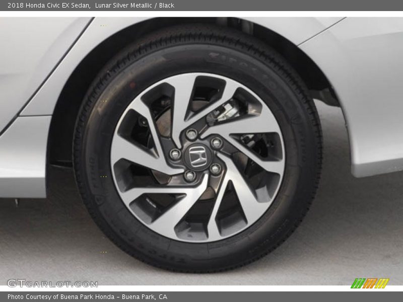 Lunar Silver Metallic / Black 2018 Honda Civic EX Sedan