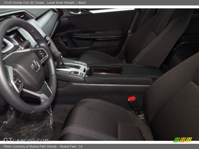Lunar Silver Metallic / Black 2018 Honda Civic EX Sedan