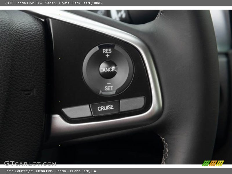 Crystal Black Pearl / Black 2018 Honda Civic EX-T Sedan