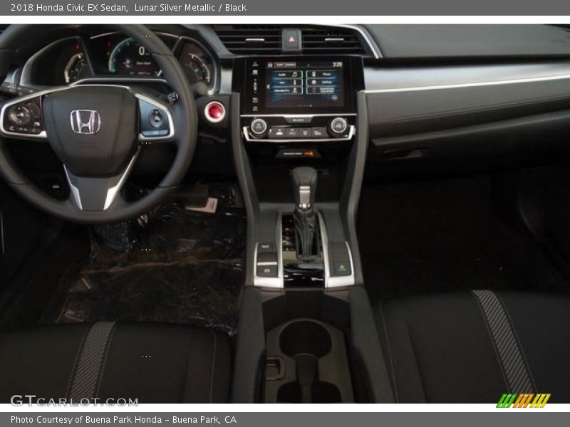 Lunar Silver Metallic / Black 2018 Honda Civic EX Sedan