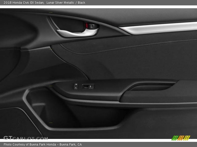 Lunar Silver Metallic / Black 2018 Honda Civic EX Sedan