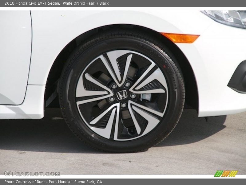 White Orchid Pearl / Black 2018 Honda Civic EX-T Sedan
