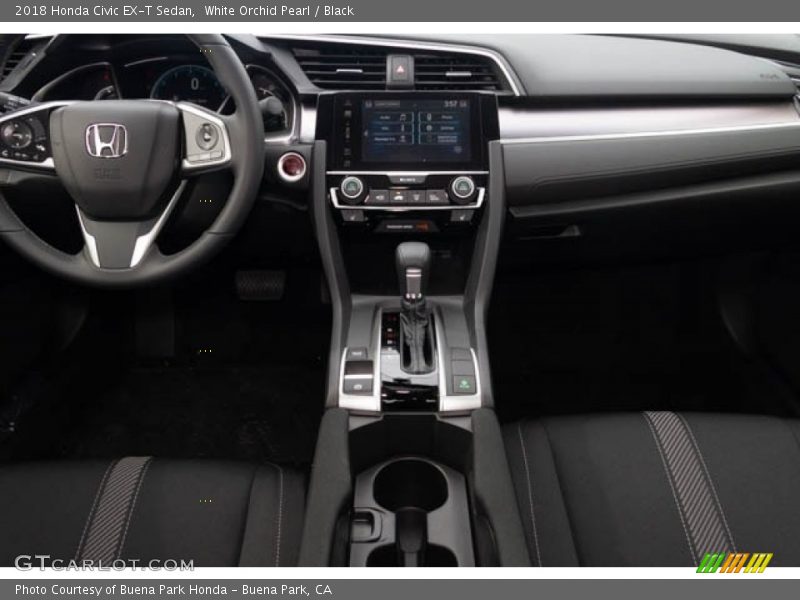 White Orchid Pearl / Black 2018 Honda Civic EX-T Sedan