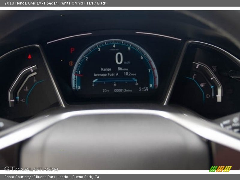White Orchid Pearl / Black 2018 Honda Civic EX-T Sedan
