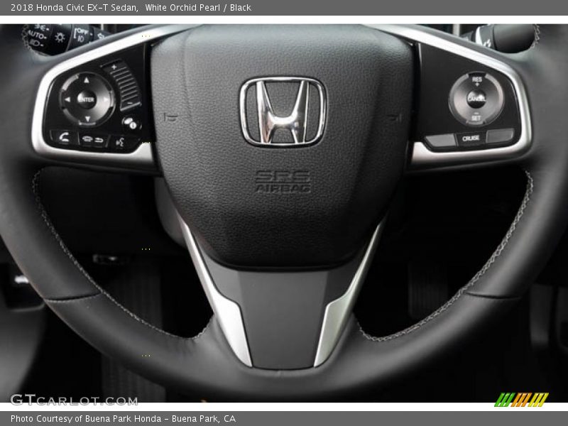 White Orchid Pearl / Black 2018 Honda Civic EX-T Sedan