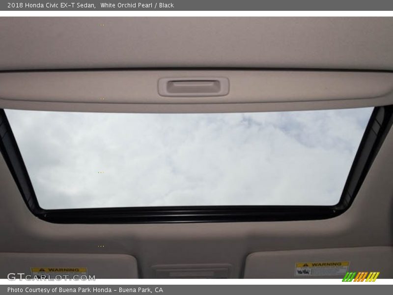 White Orchid Pearl / Black 2018 Honda Civic EX-T Sedan