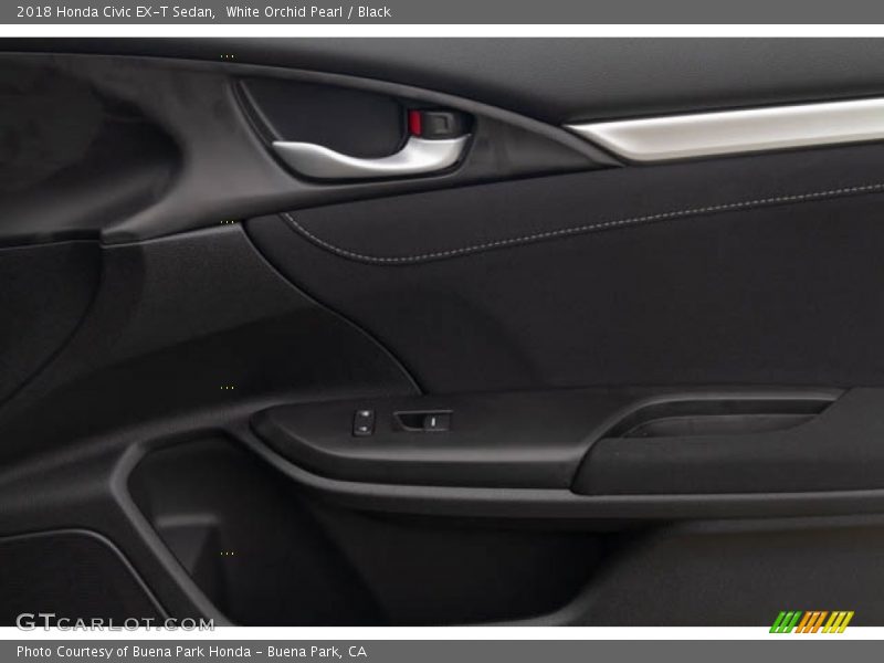 White Orchid Pearl / Black 2018 Honda Civic EX-T Sedan