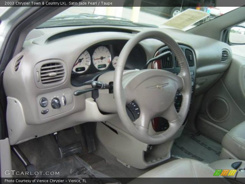 Satin Jade Pearl / Taupe 2003 Chrysler Town & Country LXi