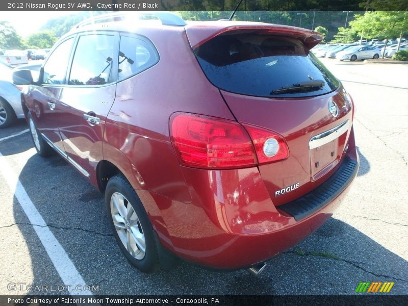 Cayenne Red / Black 2012 Nissan Rogue SV AWD