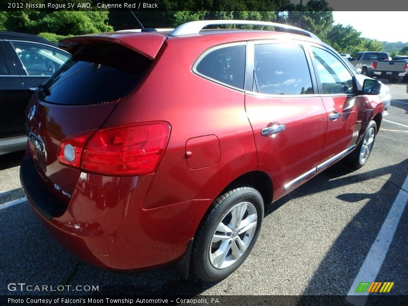 Cayenne Red / Black 2012 Nissan Rogue SV AWD