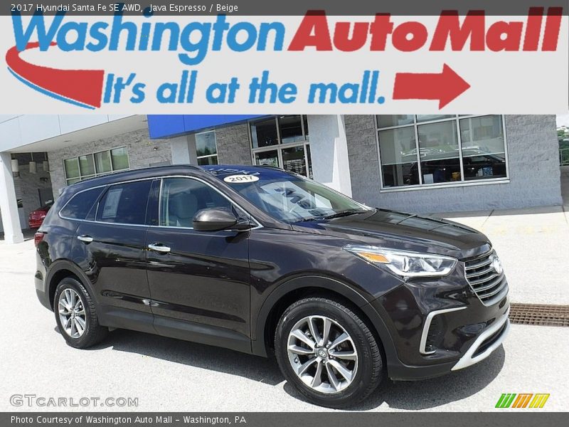 Java Espresso / Beige 2017 Hyundai Santa Fe SE AWD
