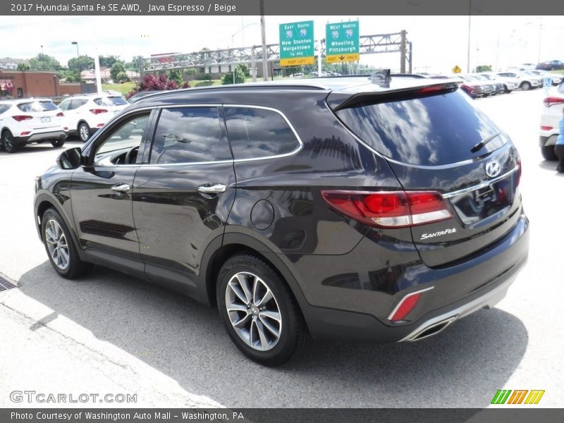 Java Espresso / Beige 2017 Hyundai Santa Fe SE AWD
