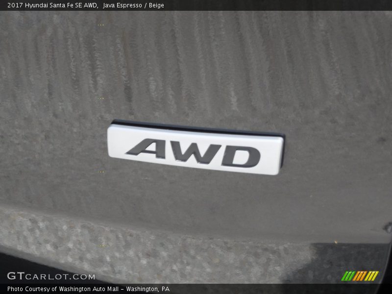Java Espresso / Beige 2017 Hyundai Santa Fe SE AWD