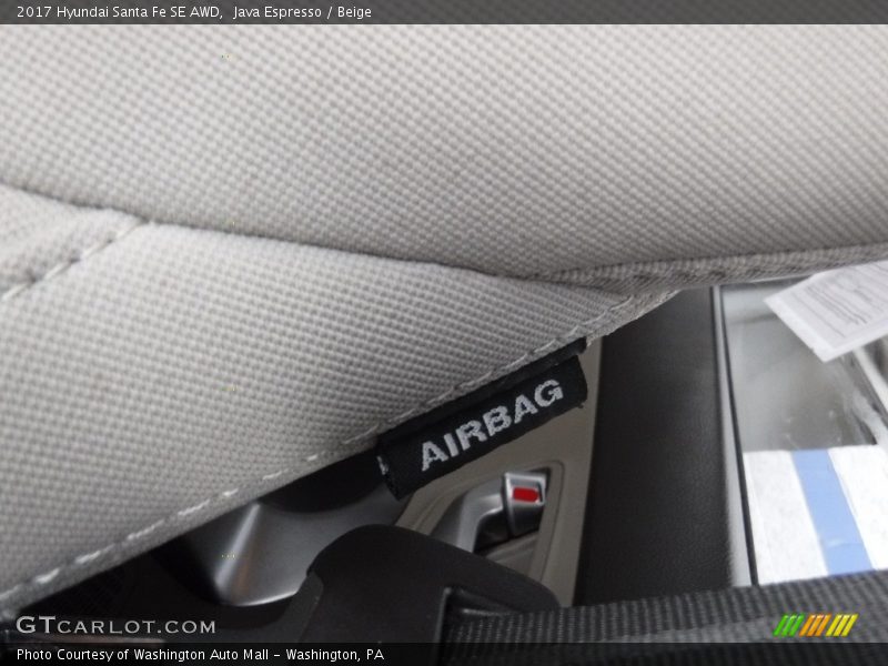 Java Espresso / Beige 2017 Hyundai Santa Fe SE AWD