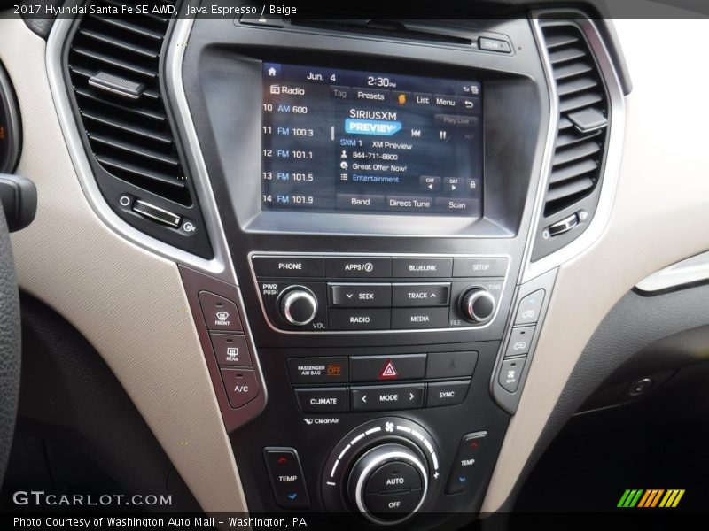 Java Espresso / Beige 2017 Hyundai Santa Fe SE AWD