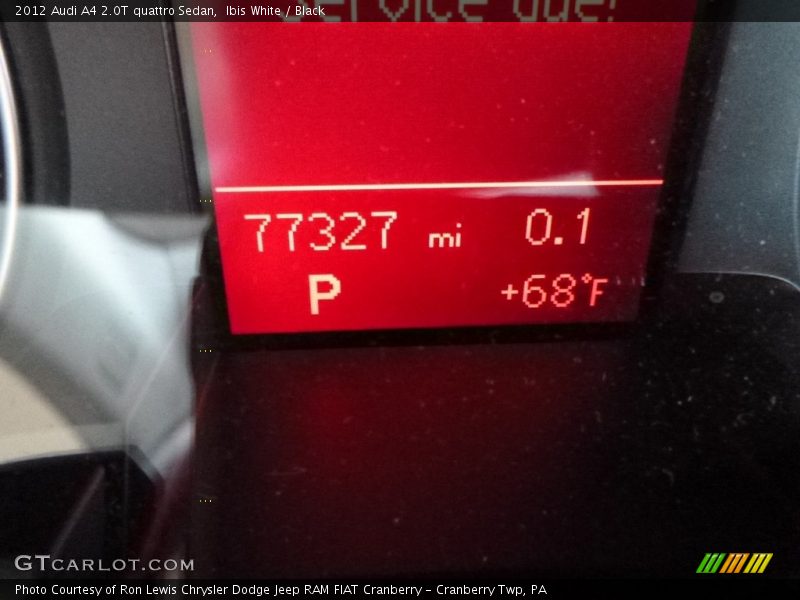 Ibis White / Black 2012 Audi A4 2.0T quattro Sedan
