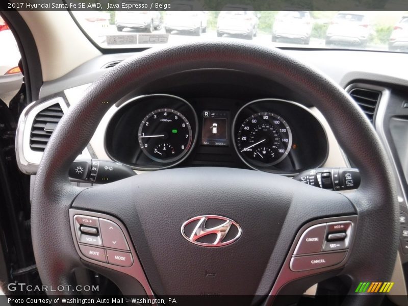 Java Espresso / Beige 2017 Hyundai Santa Fe SE AWD