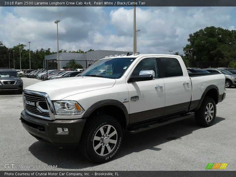 Pearl White / Black/Cattle Tan 2018 Ram 2500 Laramie Longhorn Crew Cab 4x4