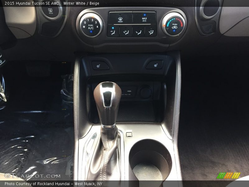 Winter White / Beige 2015 Hyundai Tucson SE AWD