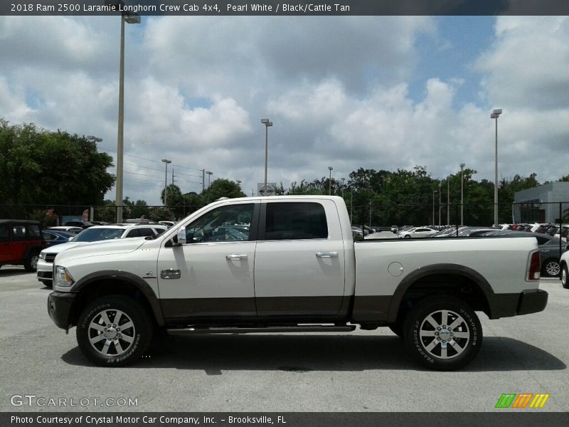 Pearl White / Black/Cattle Tan 2018 Ram 2500 Laramie Longhorn Crew Cab 4x4