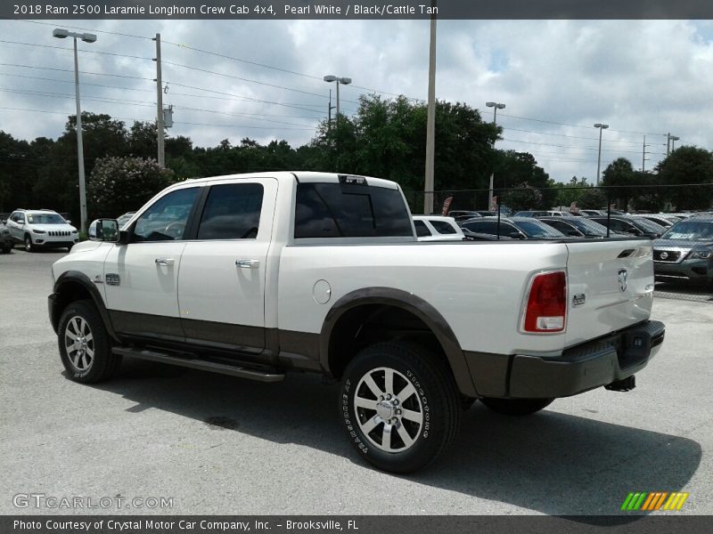 Pearl White / Black/Cattle Tan 2018 Ram 2500 Laramie Longhorn Crew Cab 4x4